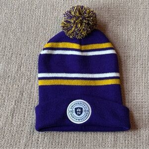 Northwestern NCAA Beanie Hat Game Day Ready